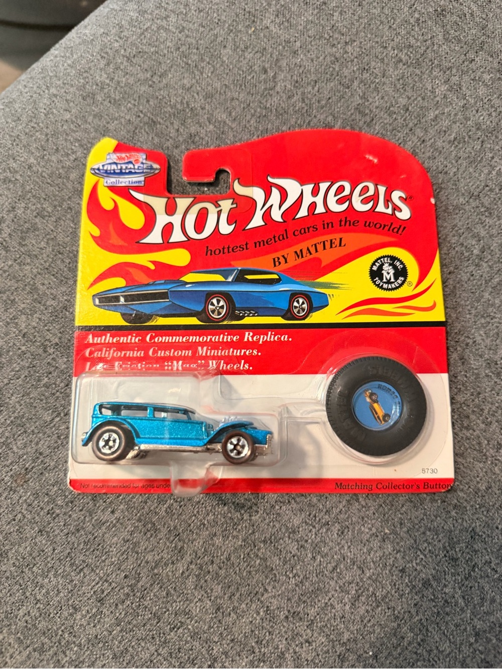 Mattel Hot Wheels Metallic Blue Commemorative Die-Cast Car